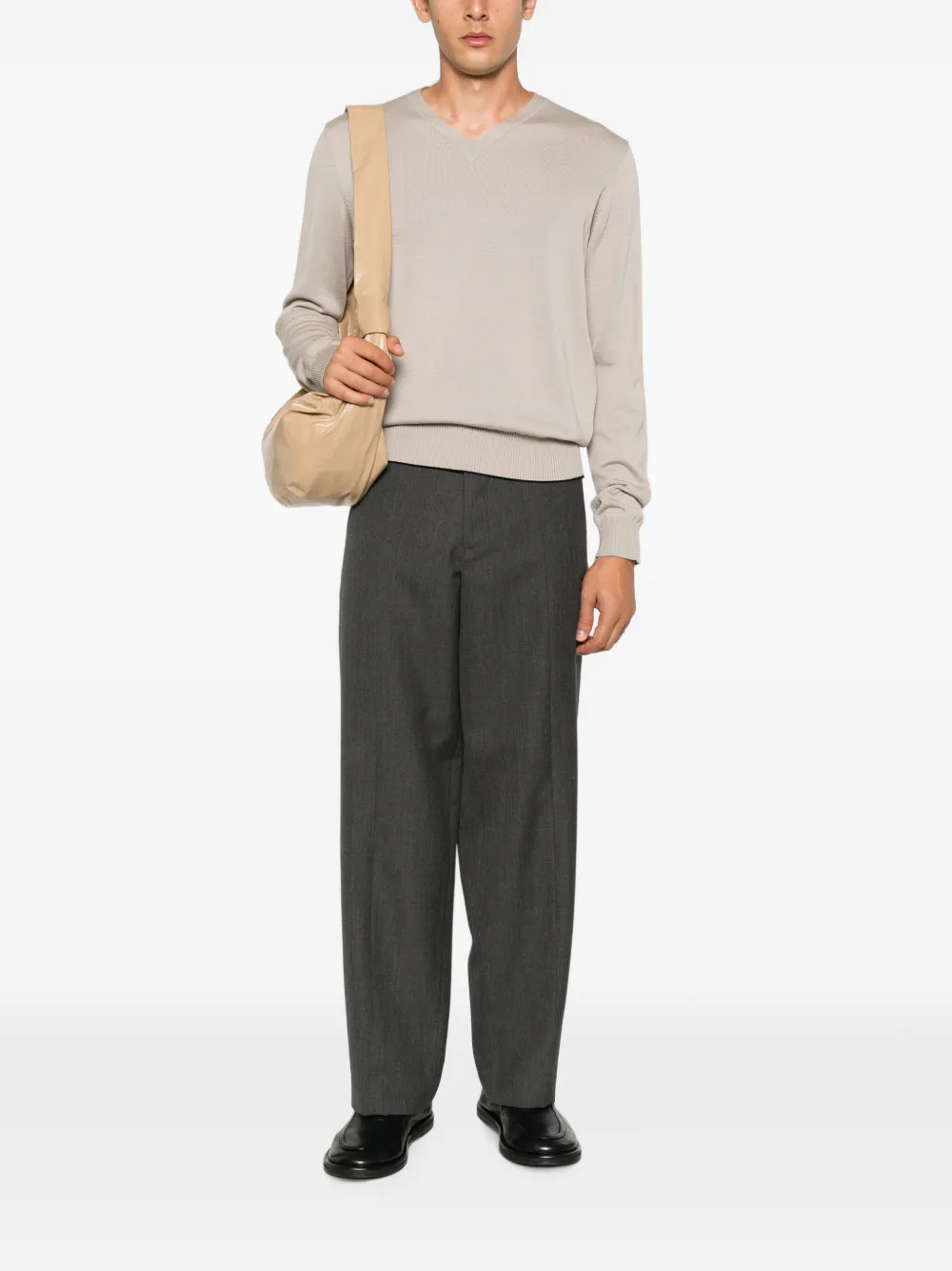 Jacquemus The Rio trui met V-hals Beige
