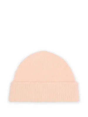 AMI Paris Striped Ami De Coeur Beanie | Pink | FARFETCH
