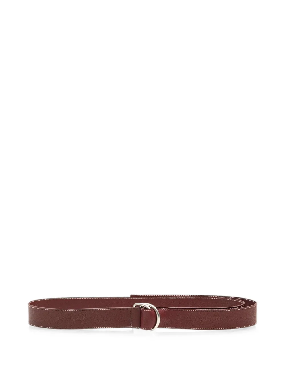 AMI Paris double-buckle leather belt - Red