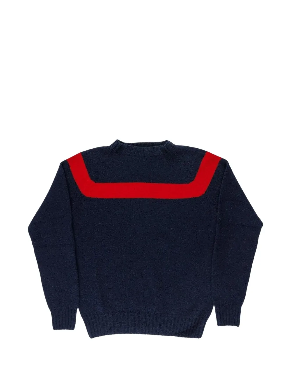 La Fetiche Ossie seam-free graphic-panel sweater - Blau