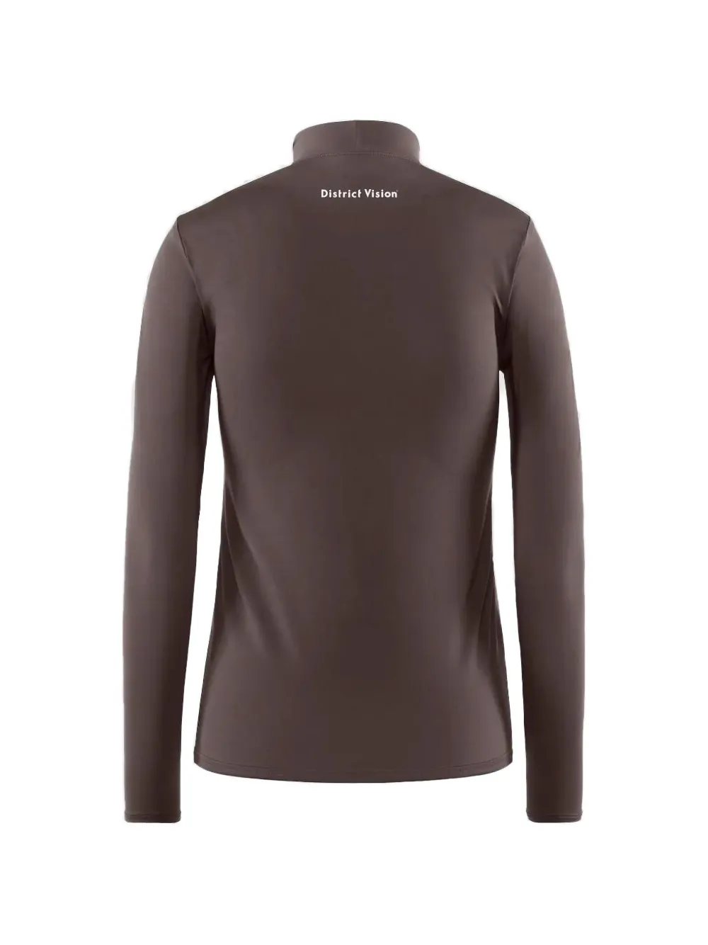 District Vision T-shirt met hoge hals Bruin
