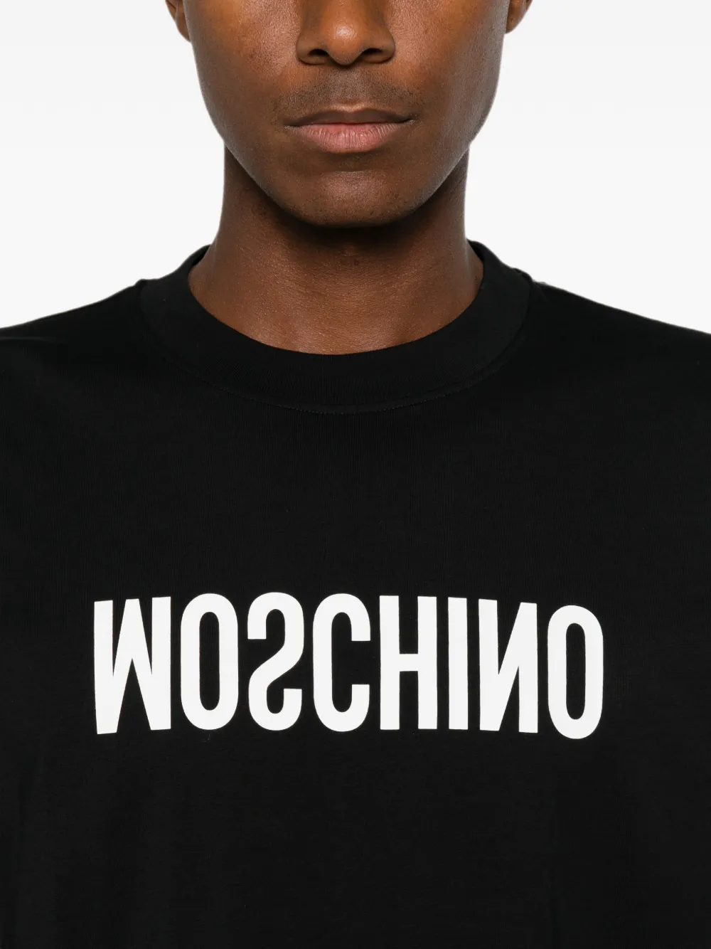 Moschino T-shirt met logoprint Zwart