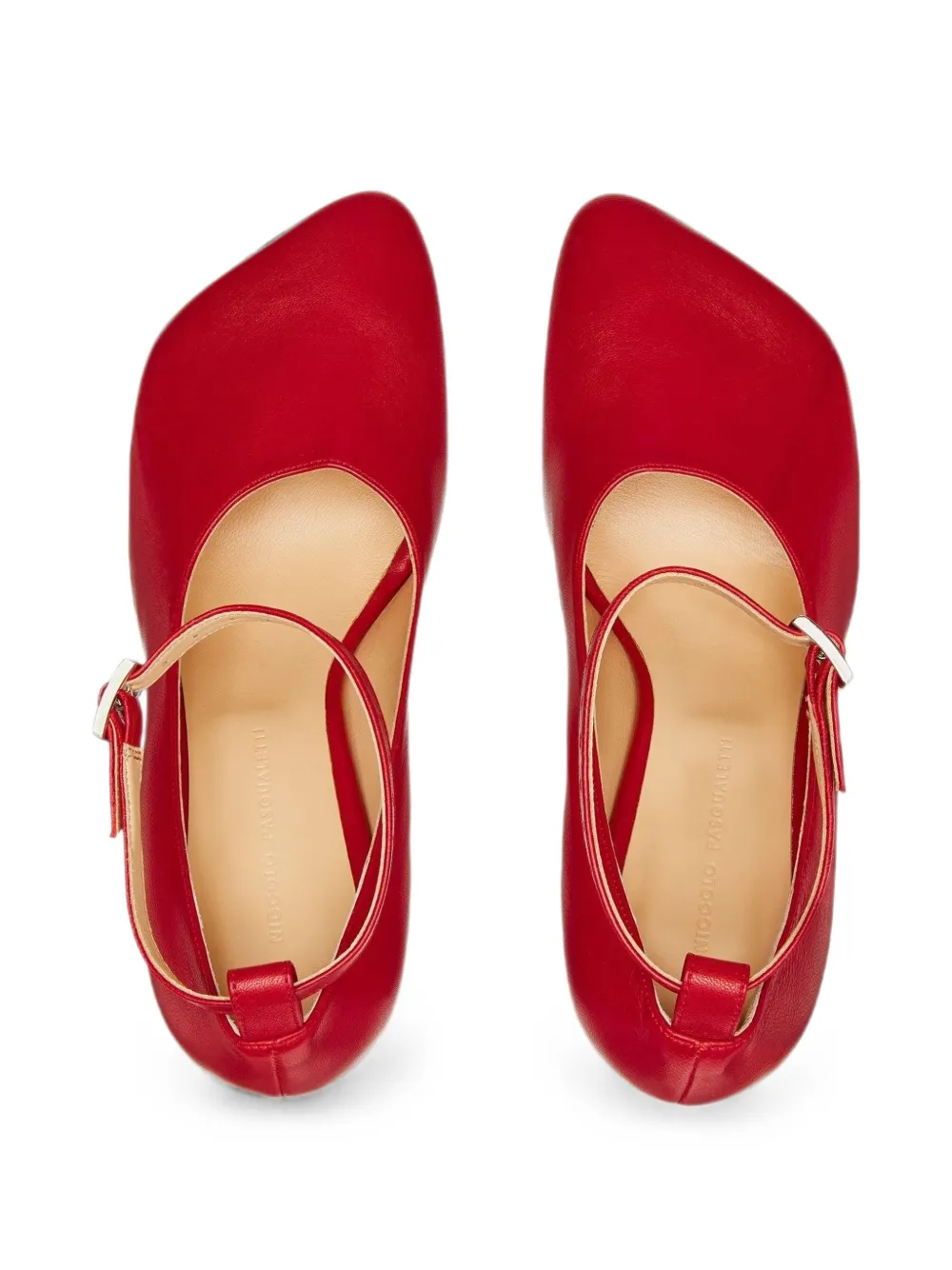 Niccolò Pasqualetti Obliqua pumps met blokhak Rood