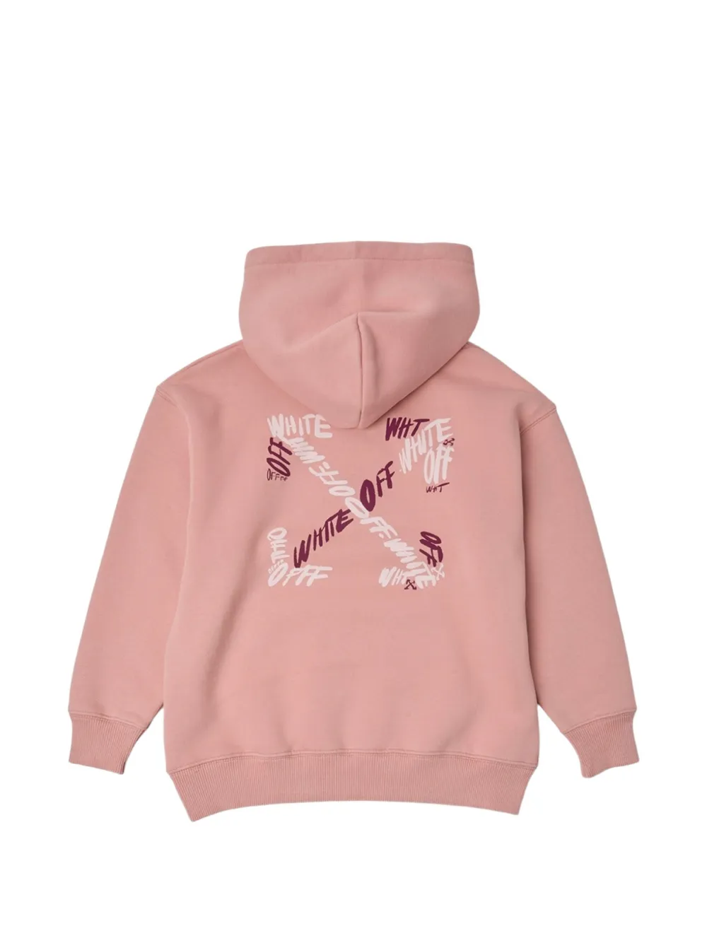 Off-White Kids Arrow hoodie met logo-print Roze