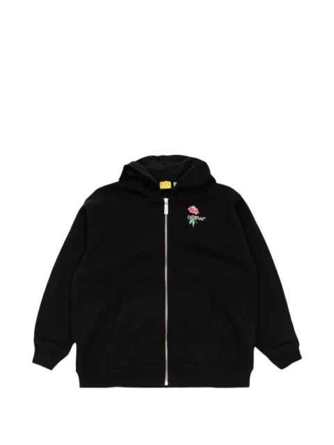 Off-White Kids Arrows flower-print hoodie