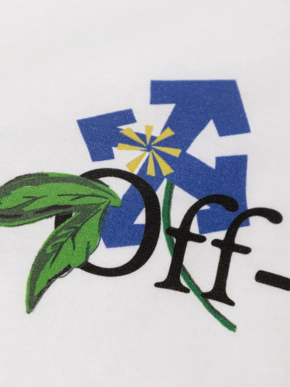Off-White Kids T-shirt met bloemenprint Wit