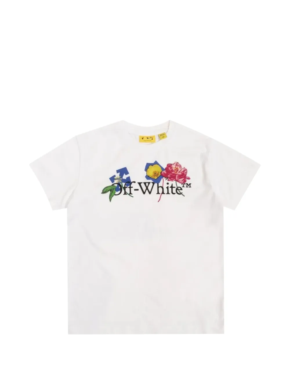 Off-White Kids floral-print T-shirt - Bianco