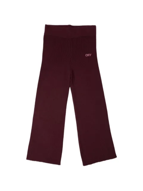 Off-White Kids Off Stamp ribbed trousers