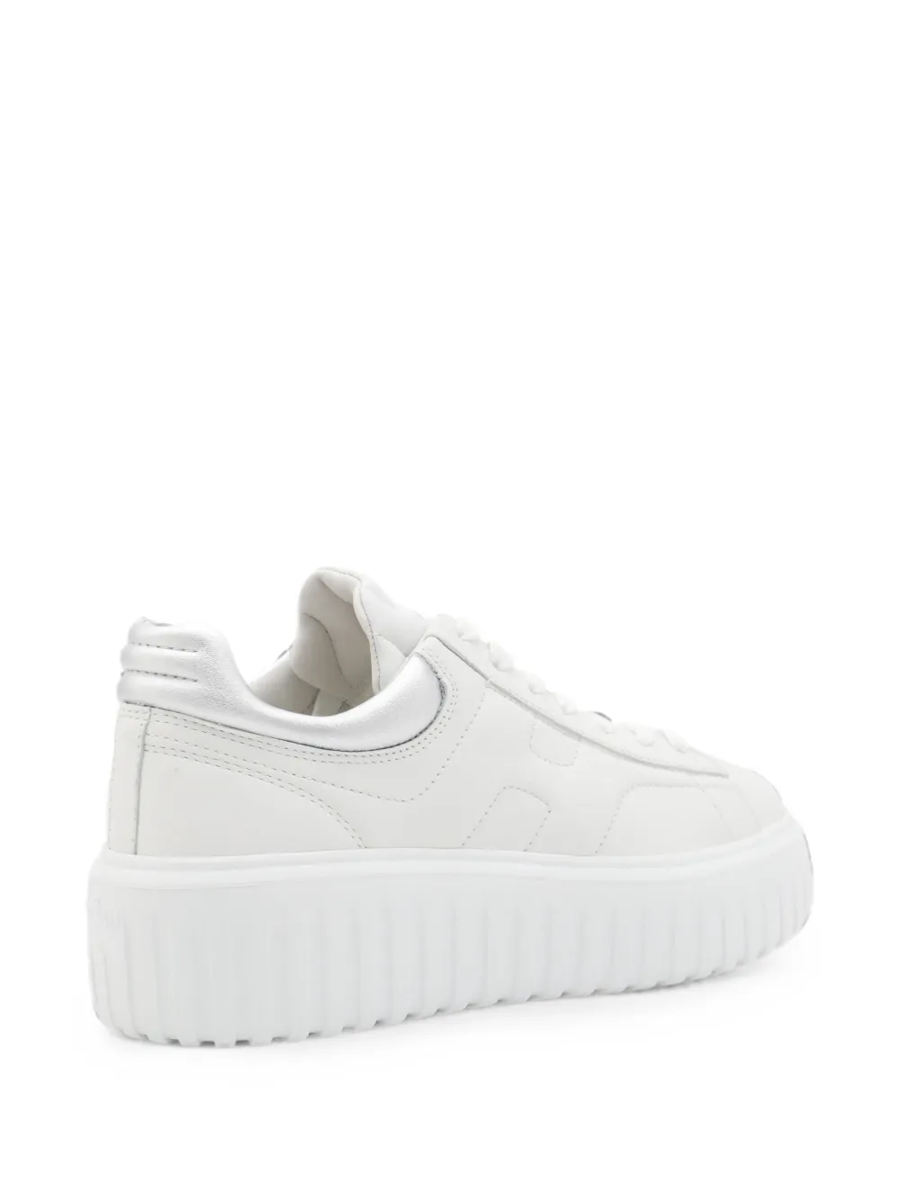 Hogan H-Stripes platform leather sneakers Wit
