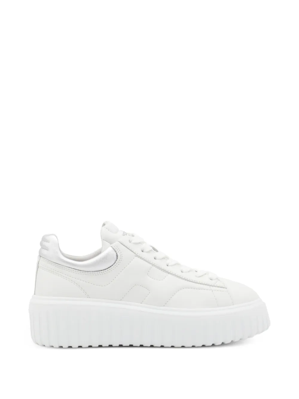 Hogan H-Stripes platform leather sneakers Wit