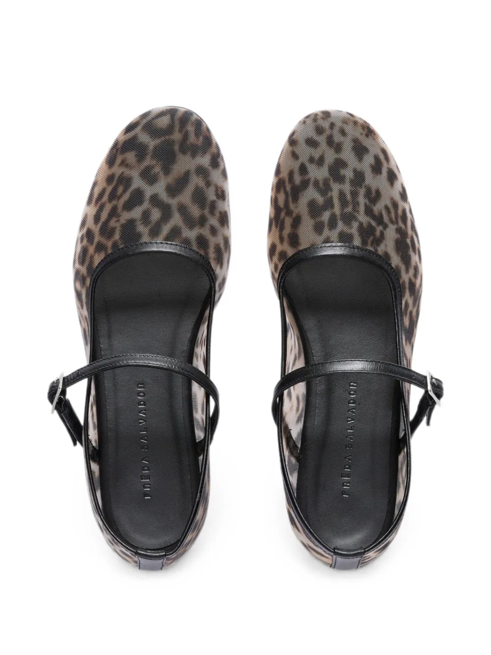 FREDA SALVADOR Laurel leopard-print ballet flats Bruin