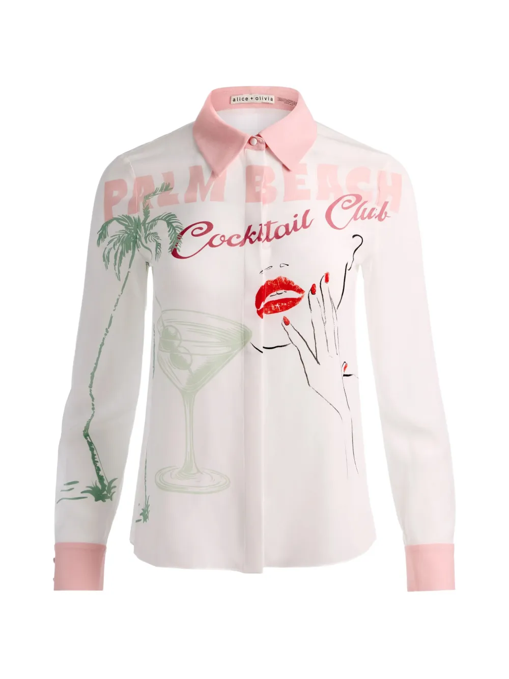 alice + olivia Willa graphic-print shirt - Bianco