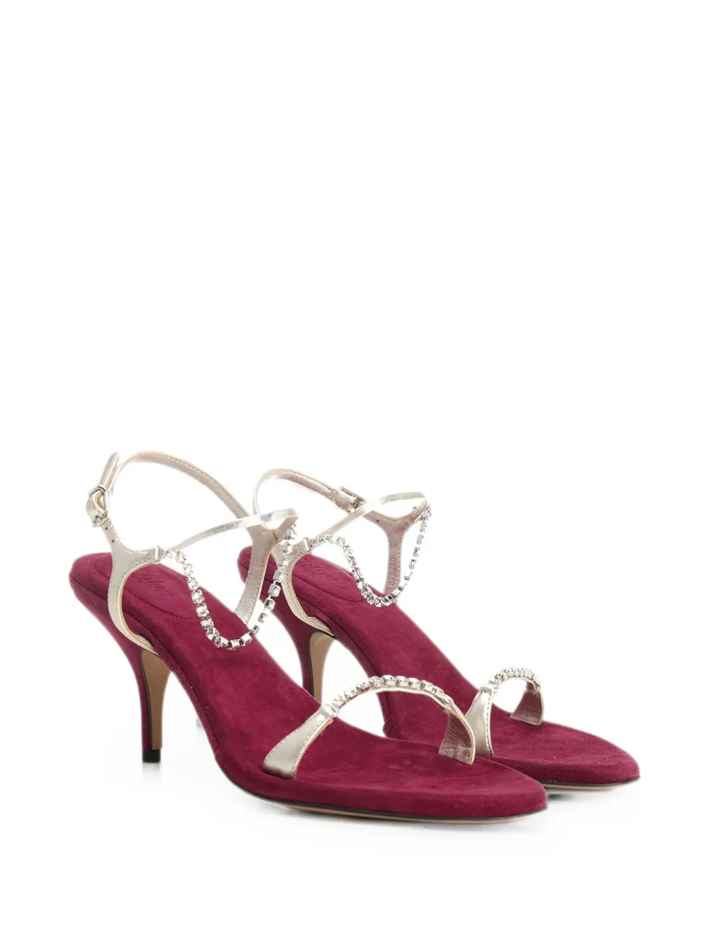 Chloé Zia crystal-embellished sandals Zilver