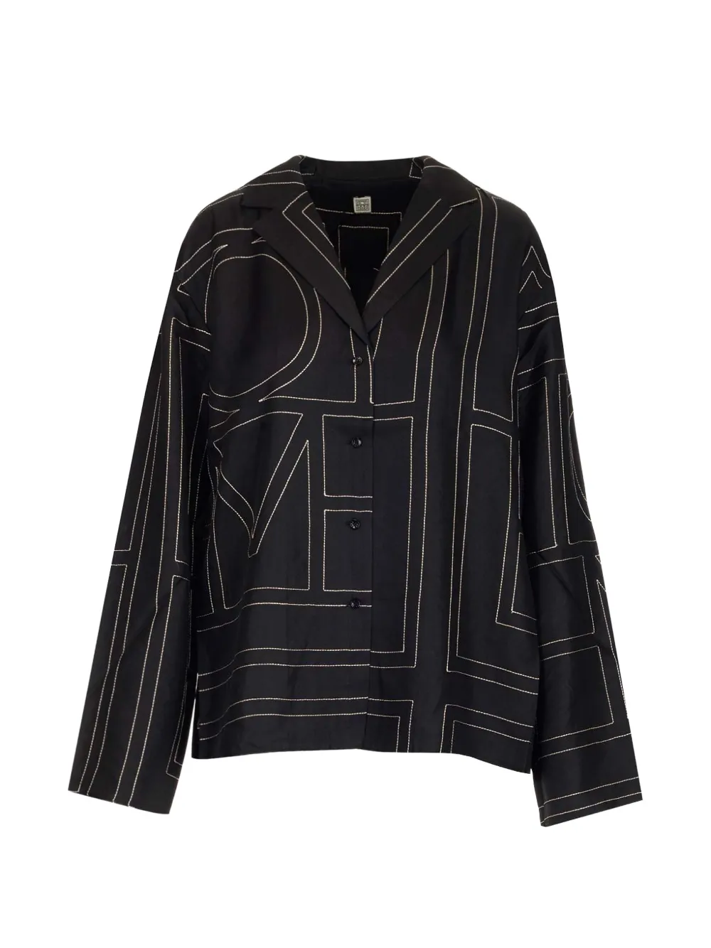 TOTEME monogram-print shirt - Black