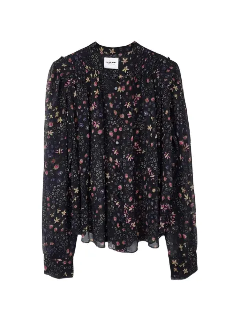 MARANT ÉTOILE Blusa de seda mista floral