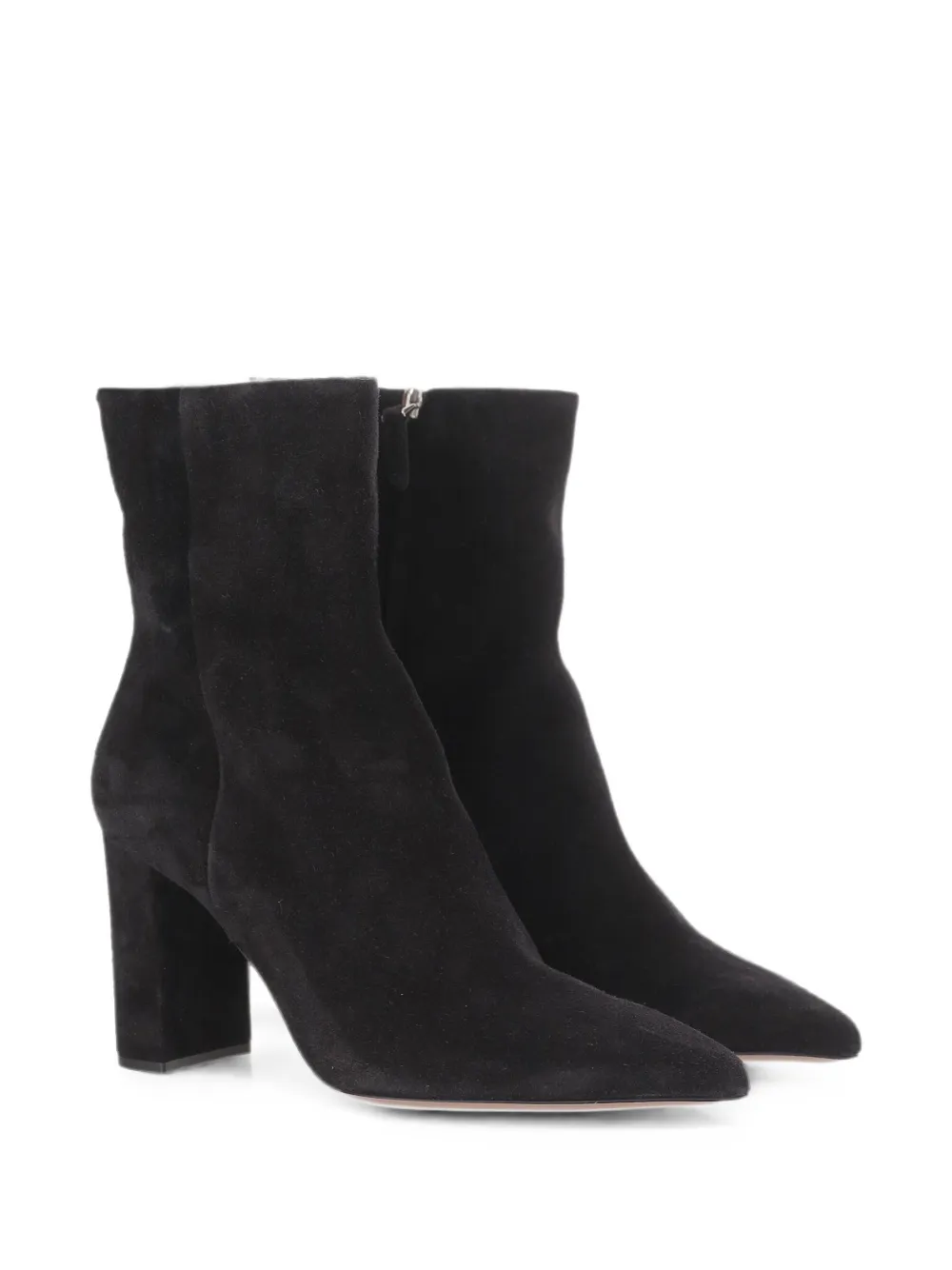 Paris Texas Anja suede pointed-toe ankle boots Zwart