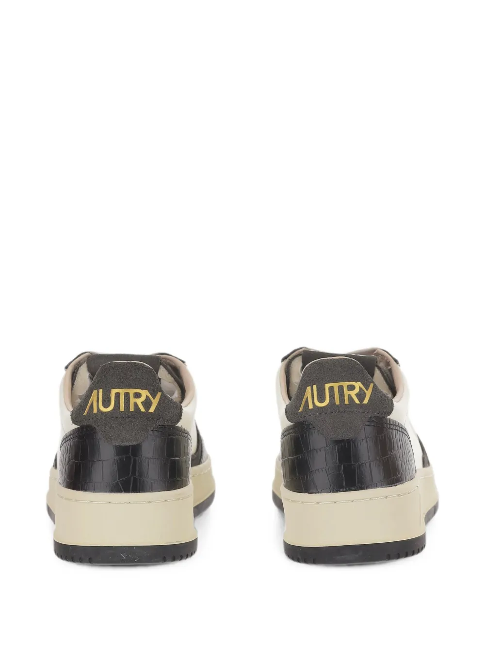 Autry Medalist croc-effect low-top sneakers Wit