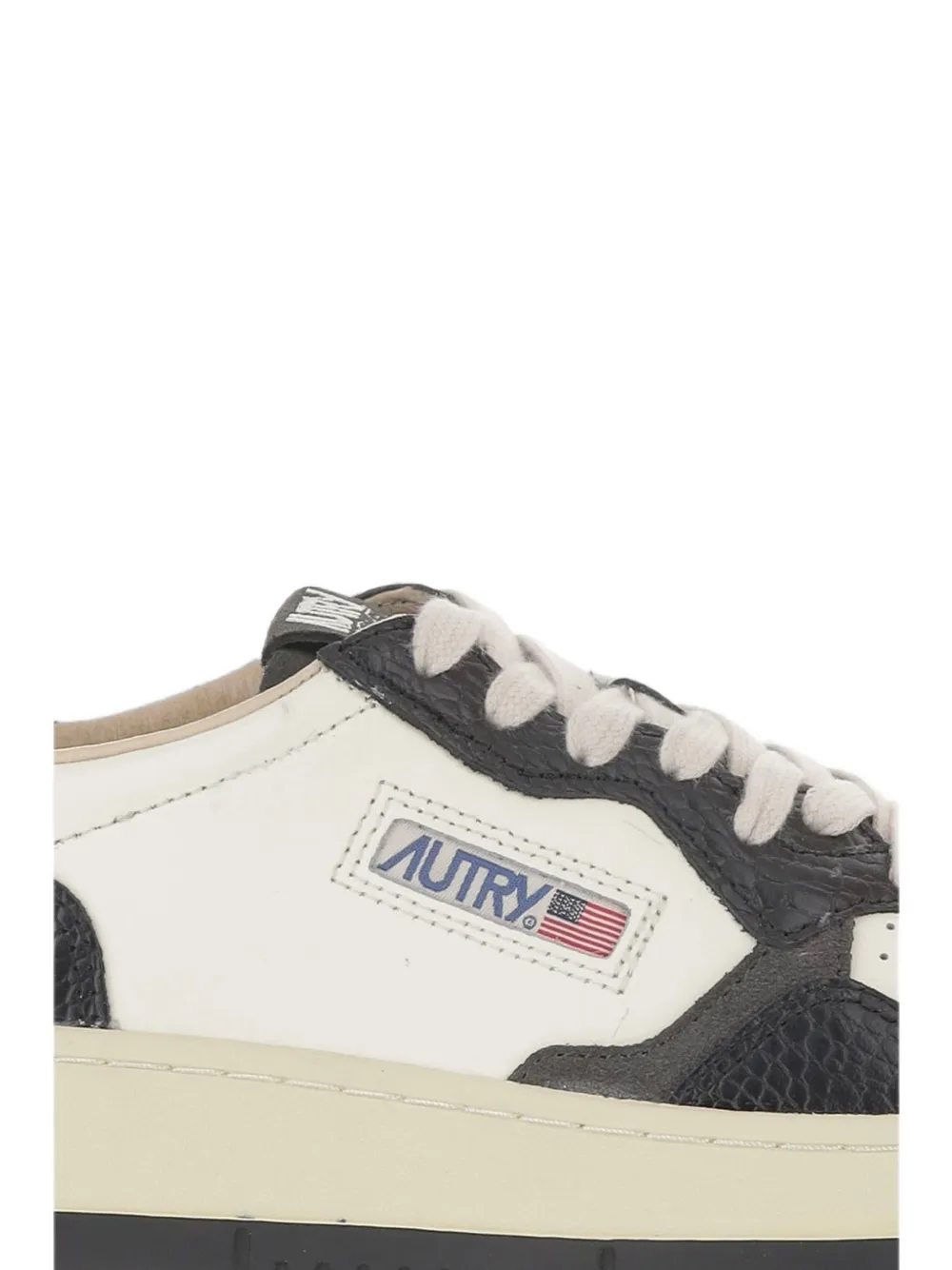 Autry Medalist croc-effect low-top sneakers Wit