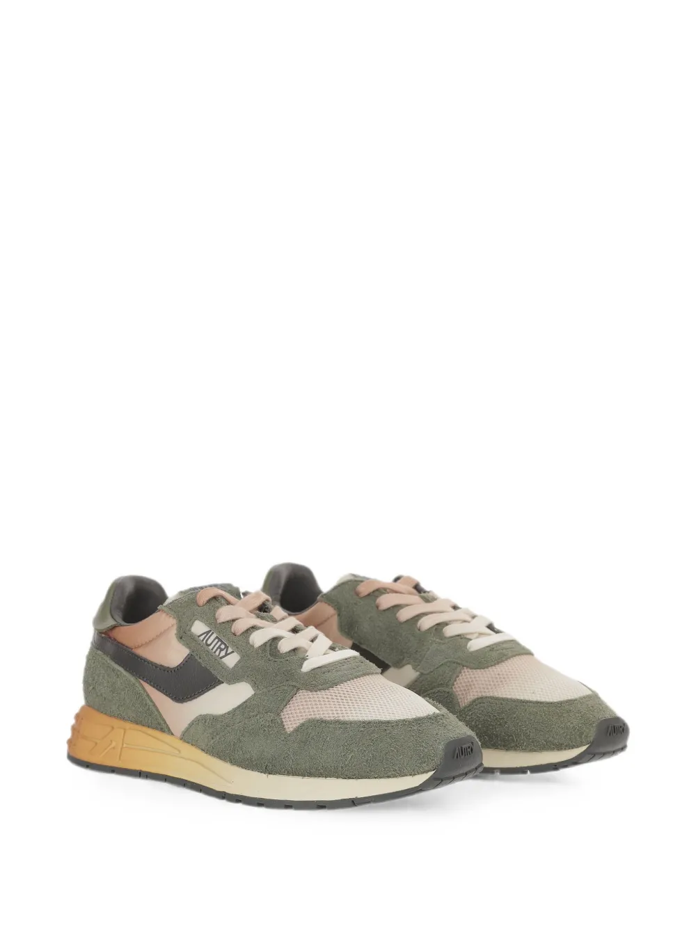 Autry Reelwind suede-panelled low-top sneakers Groen
