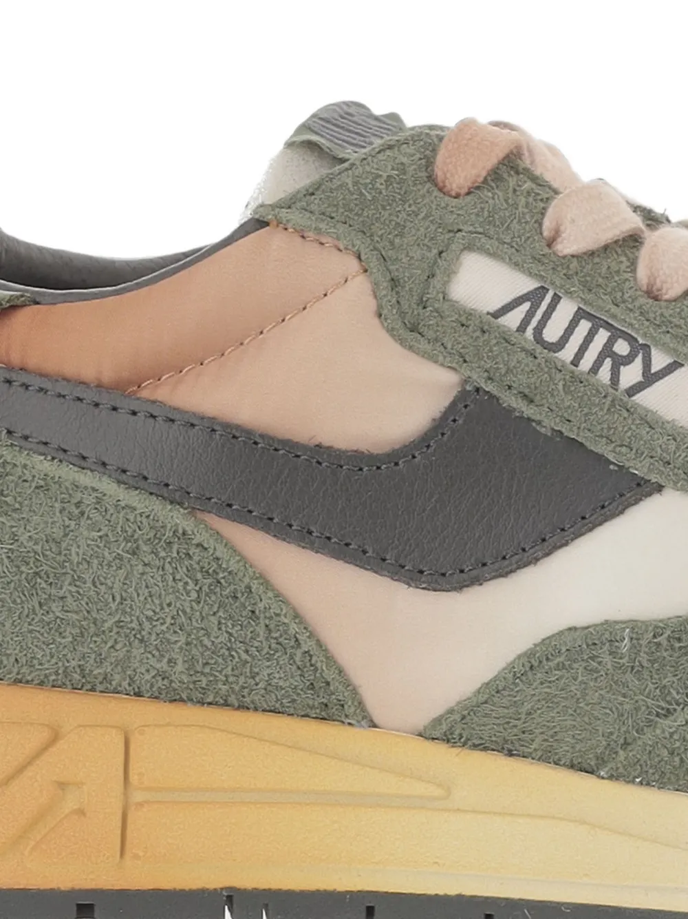 Autry Reelwind suede-panelled low-top sneakers Groen