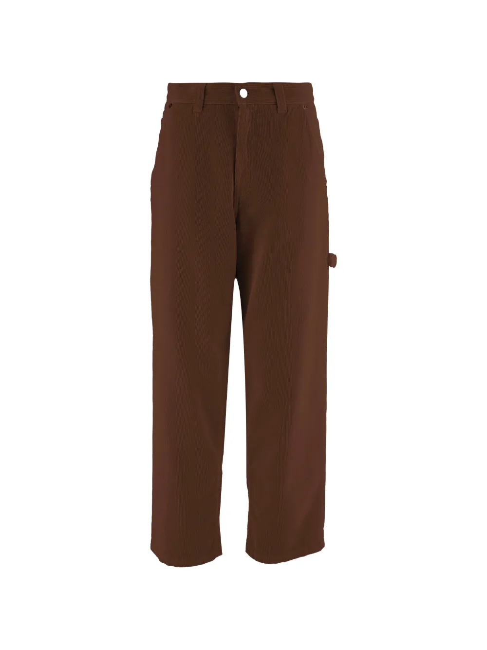 Haikure corduroy straight-leg trousers - Marrone