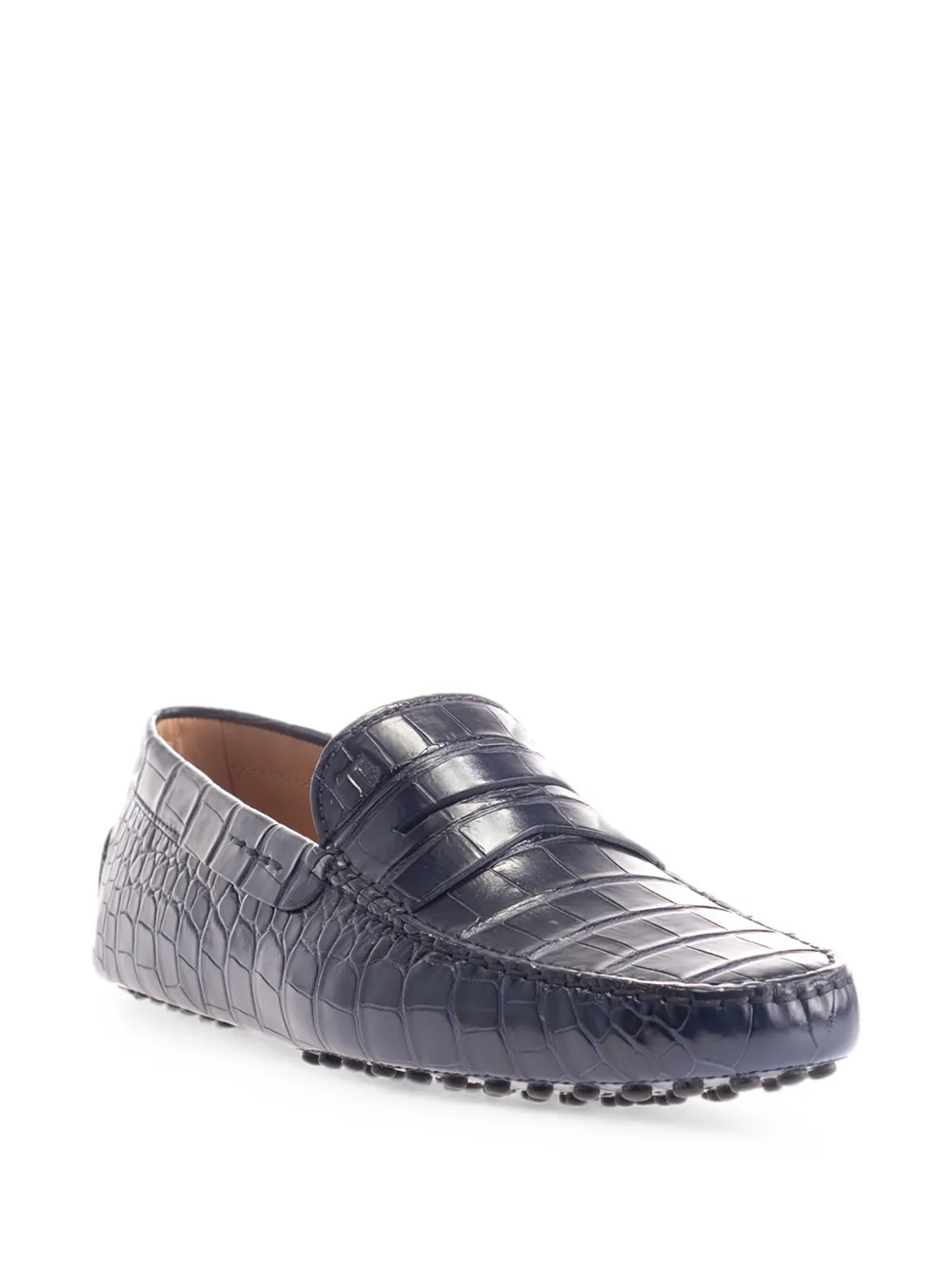 Tod's crocodile-effect loafers Blauw