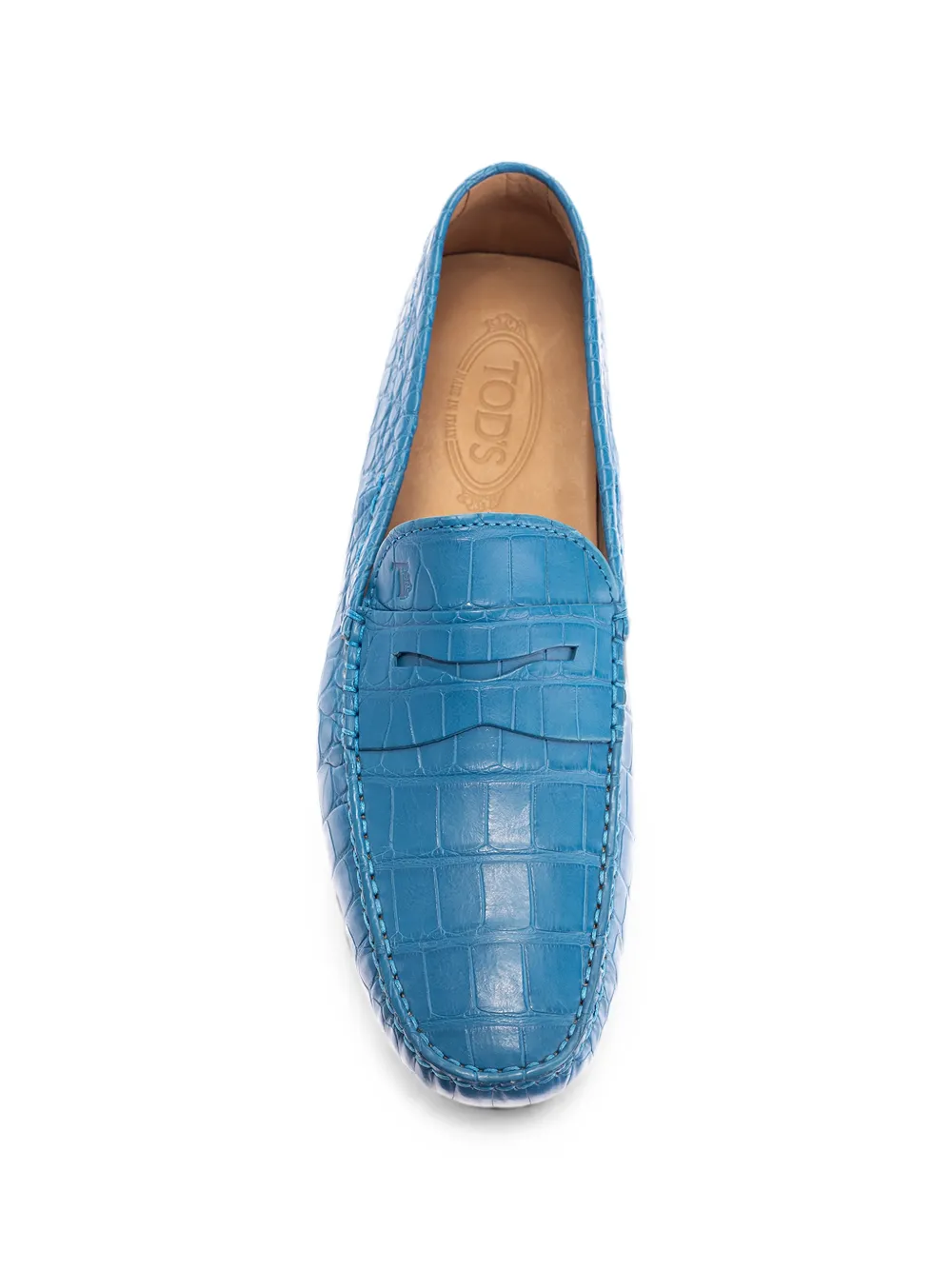 Tod's crocodile-effect loafers Blauw