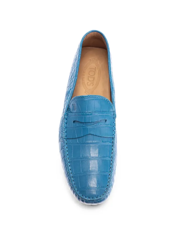 Tod's クロコパターン ローファー | ブルー | FARFETCH JP