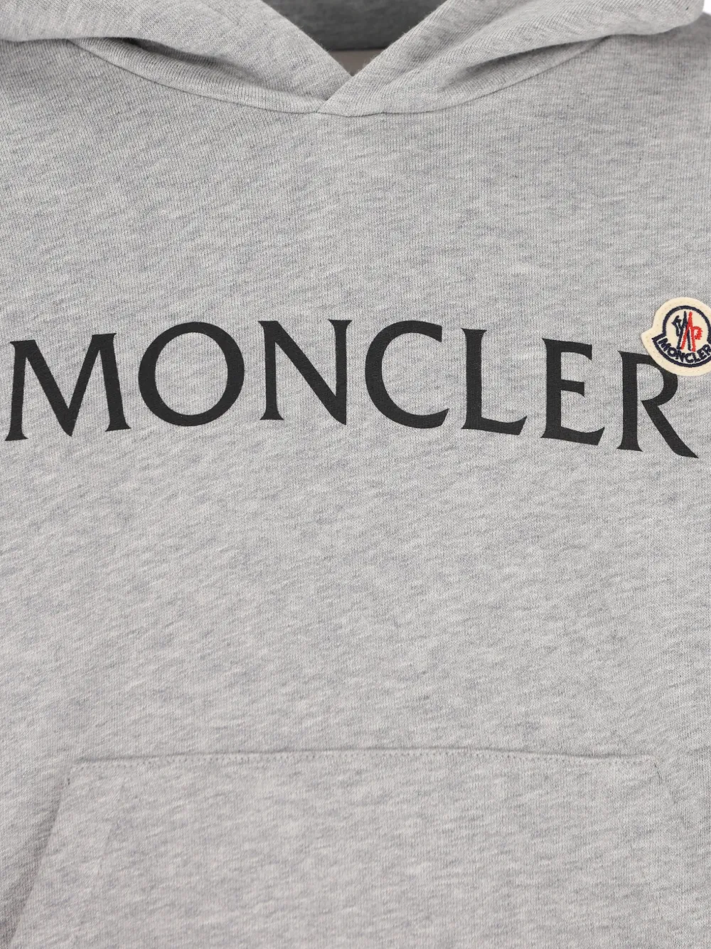 Moncler Enfant Hoodie met logoprint Grijs