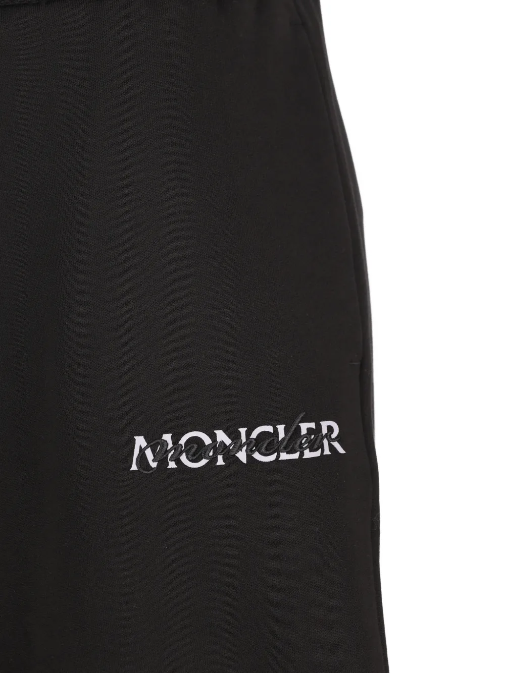 Moncler logo-embroidered track pants Zwart