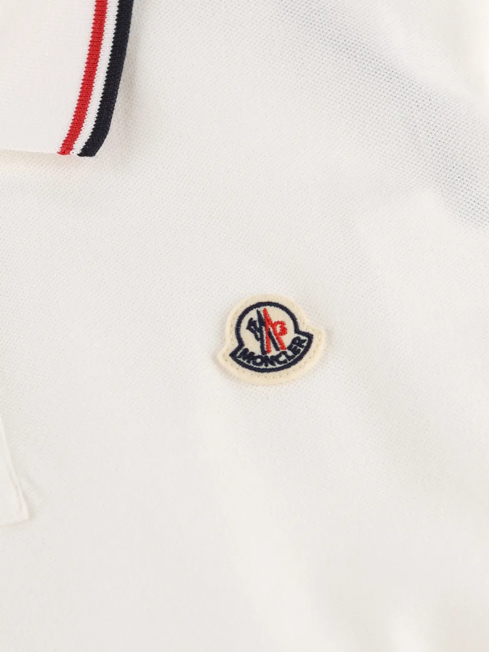 Moncler Enfant Poloshirt met logopatch Wit