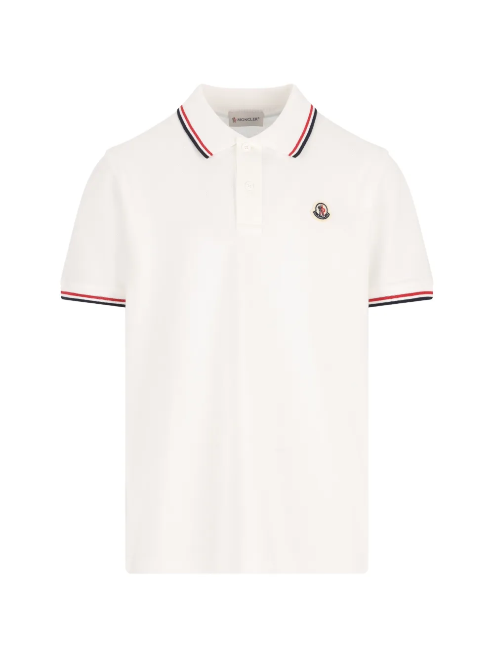 Moncler Enfant Poloshirt met logopatch Wit