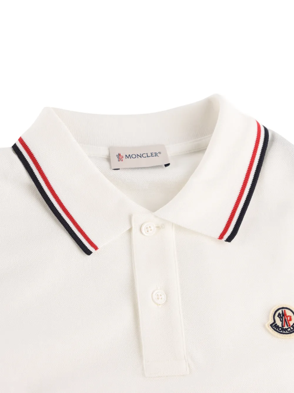 Moncler Enfant Poloshirt met logopatch Wit