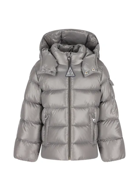 Moncler Enfant Gesteppter Mantel mit Logo-Patch