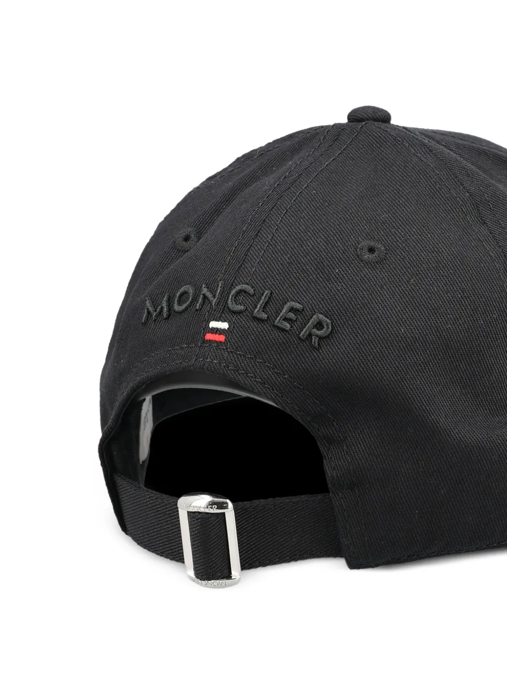 Moncler cotton gabardine baseball cap Zwart