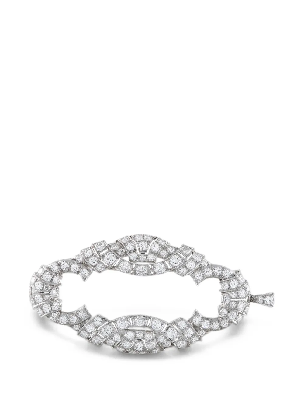 LB Exclusive diamond plaque brooch - Silber