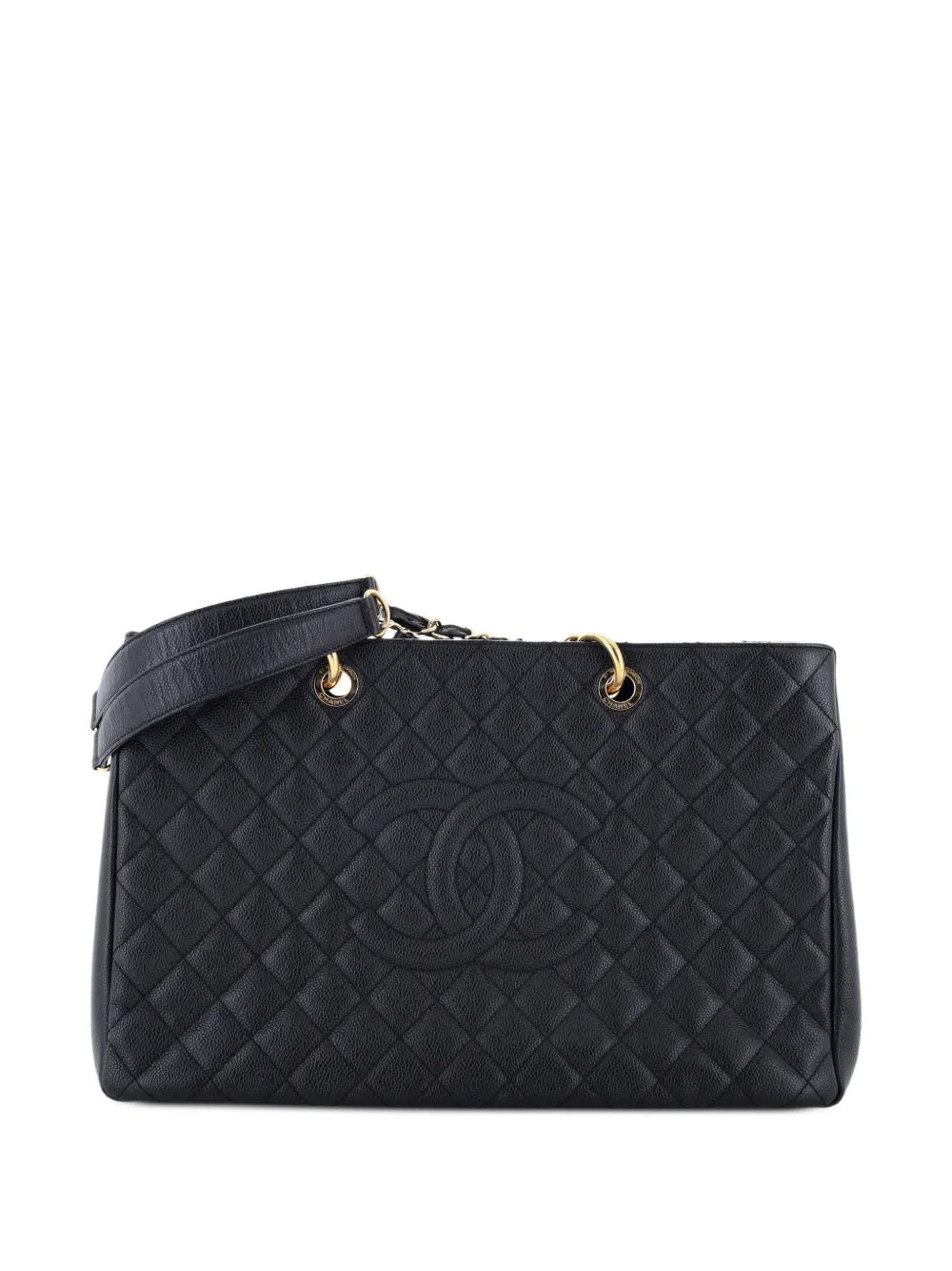 CHANEL Pre-Owned Grand Shopping Quilted Caviar XL tote bag - Black