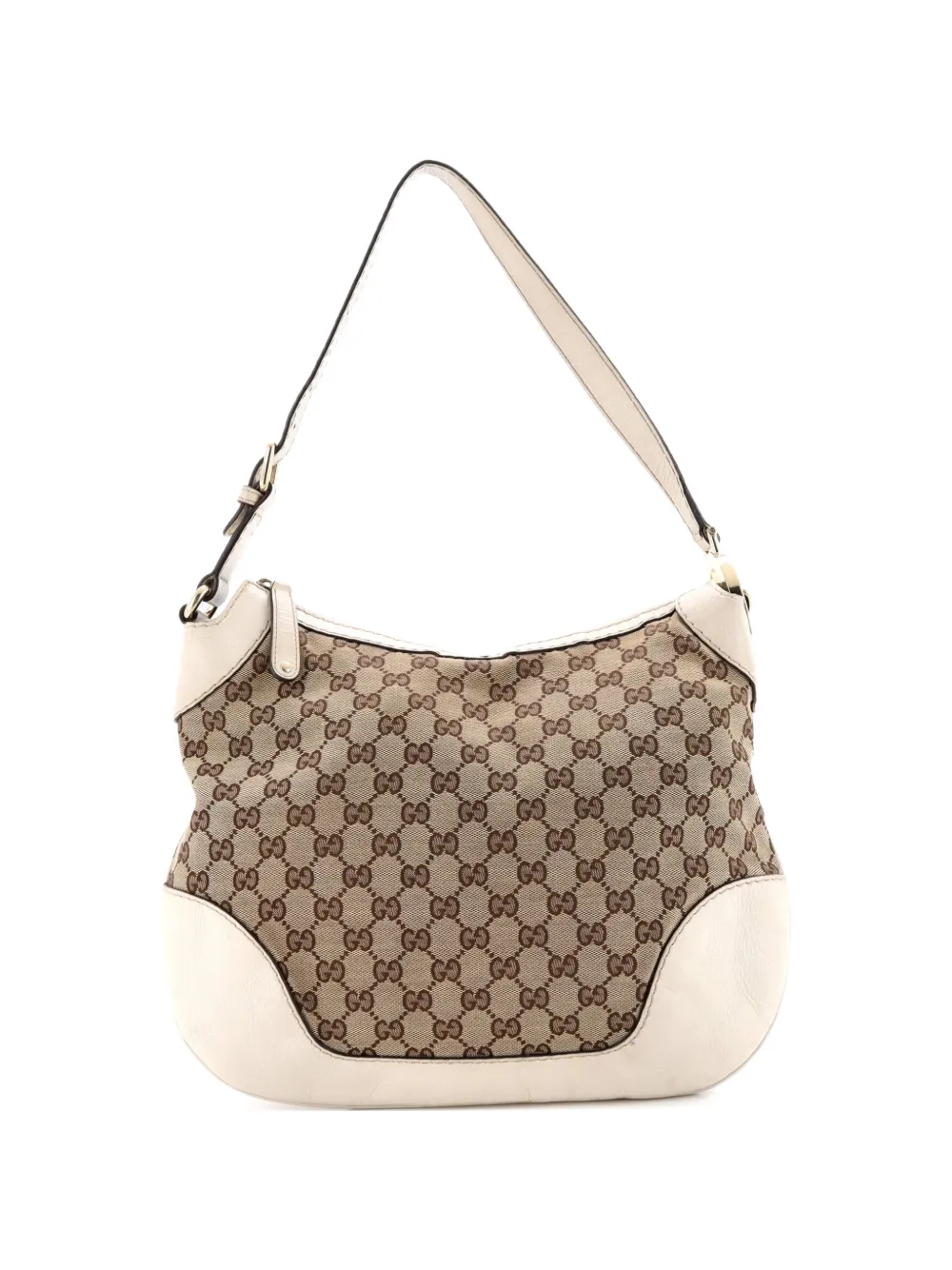 Gucci Pre-Owned Mittelgroße Charlotte Tasche aus GG Canvas mit Leder - Braun