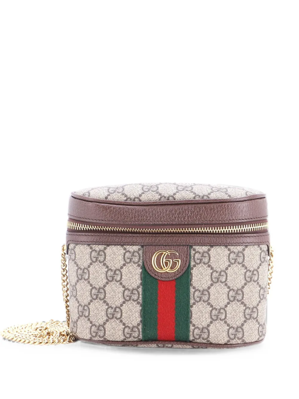 Gucci Pre-Owned Marsupio Ophidia piccolo in tela cerata GG con catena - Marrone