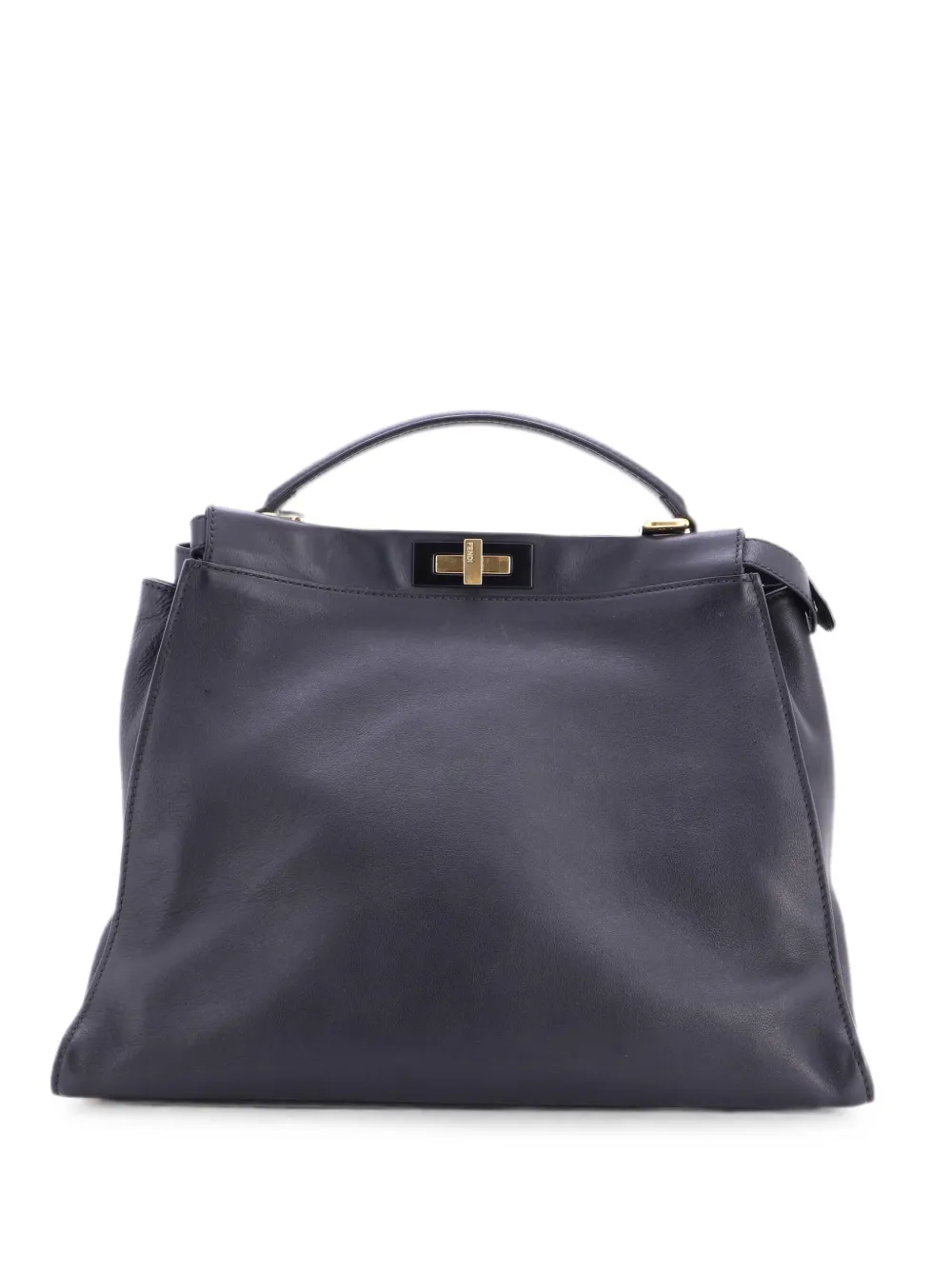 Fendi Pre-Owned Große Peekaboo Satchel-Tasche aus Leder - Schwarz