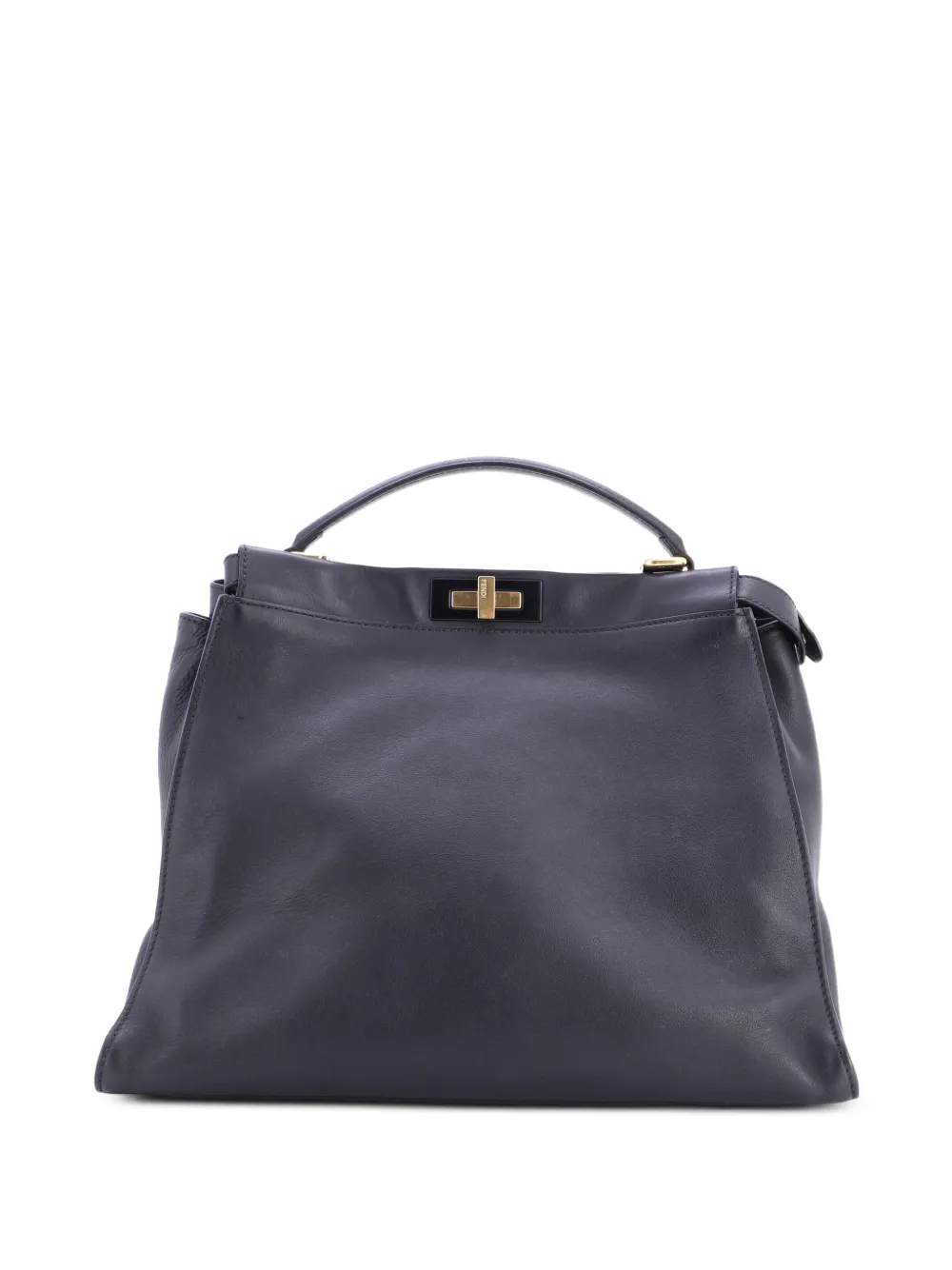 Fendi Pre-Owned Peekaboo Bag Rigid Leather Large satchel - Black