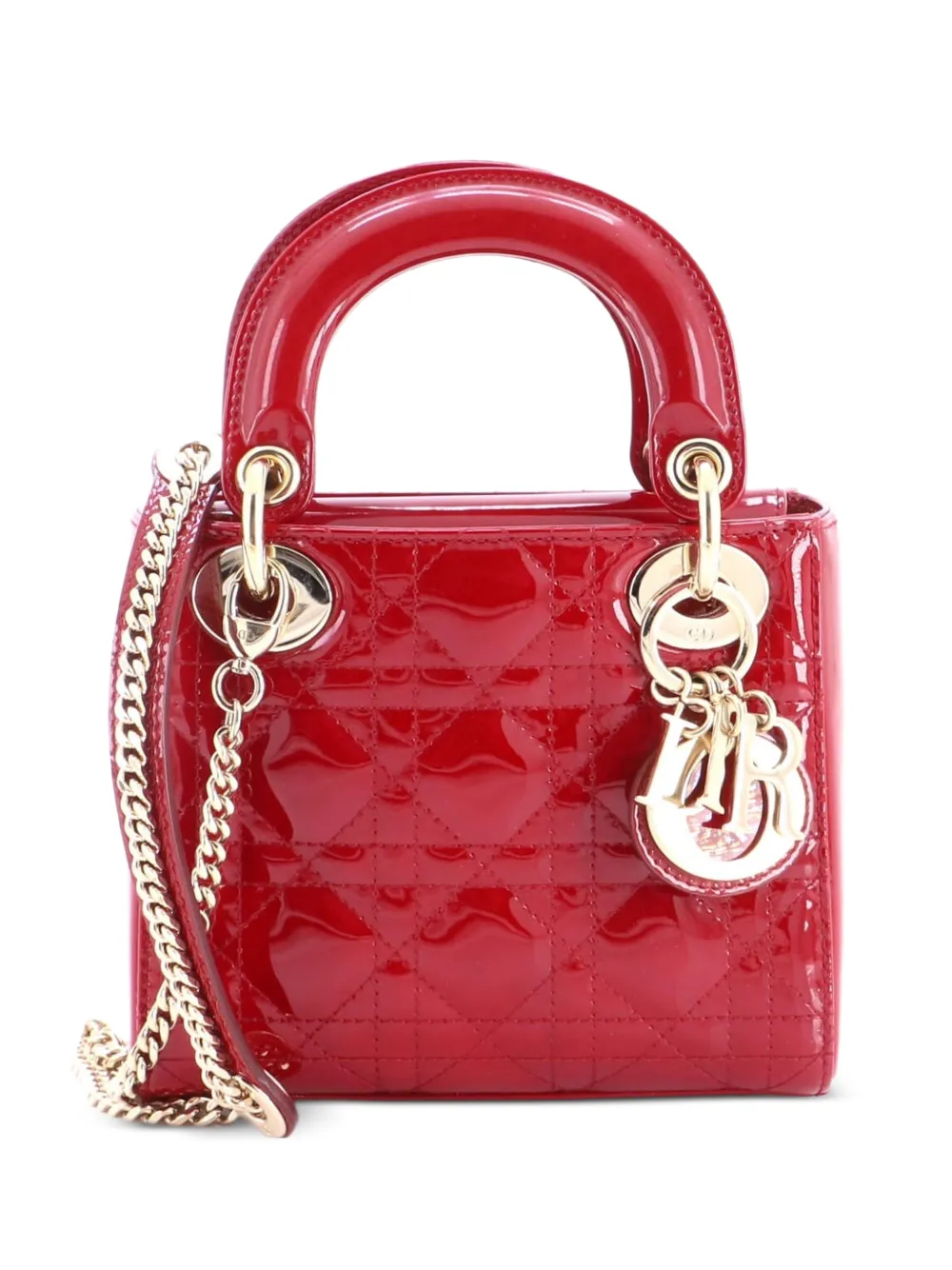 Christian Dior Pre-Owned Lady Dior Cannage Mini-Tasche - Rot