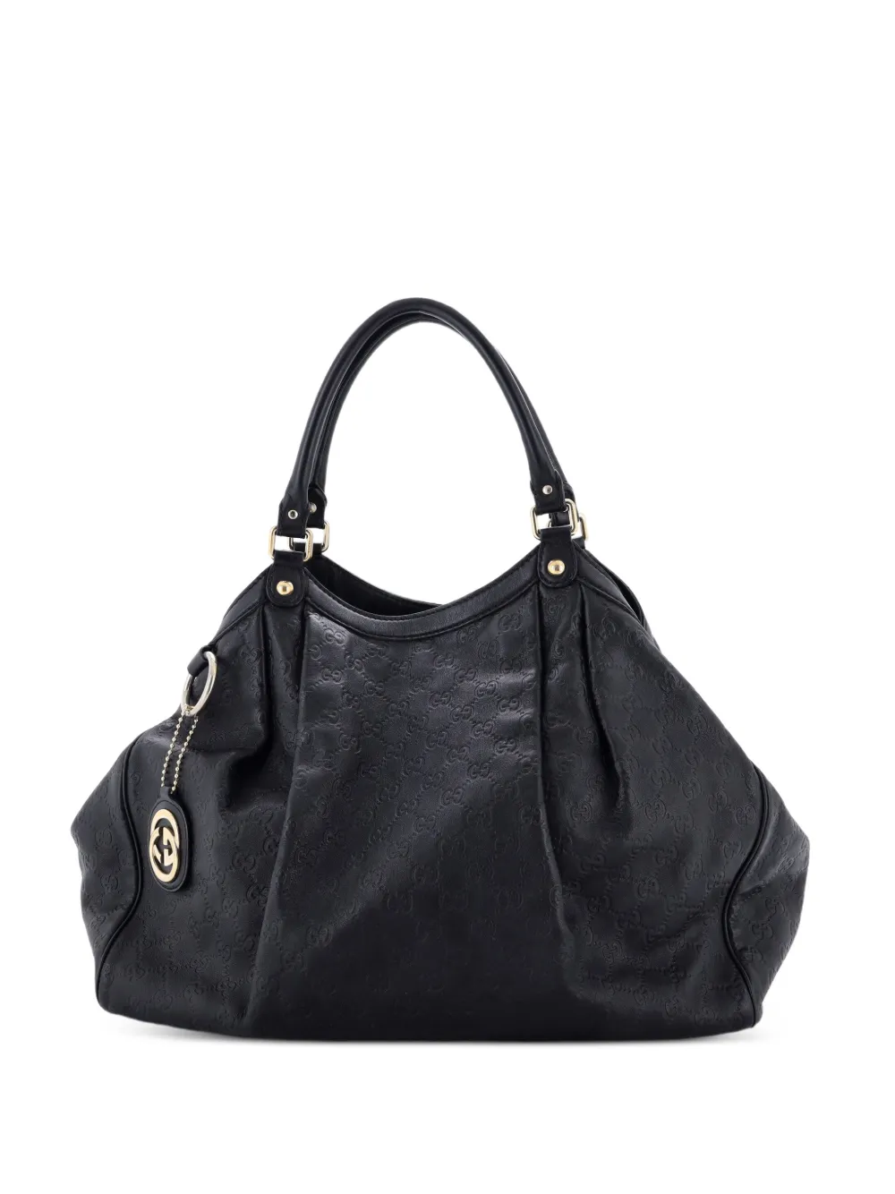 Gucci Pre-Owned Borsa tote Sukey grande in pelle Guccissima - Nero