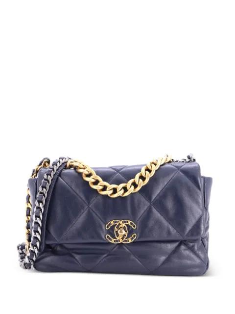 CHANEL Pre-Owned 19 Flap Bag Quilted Leather Large crossbody bag