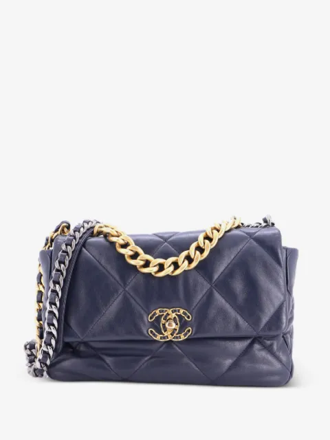 CHANEL Pre-Owned 19 Flap Bag Quilted Leather Large crossbody bag