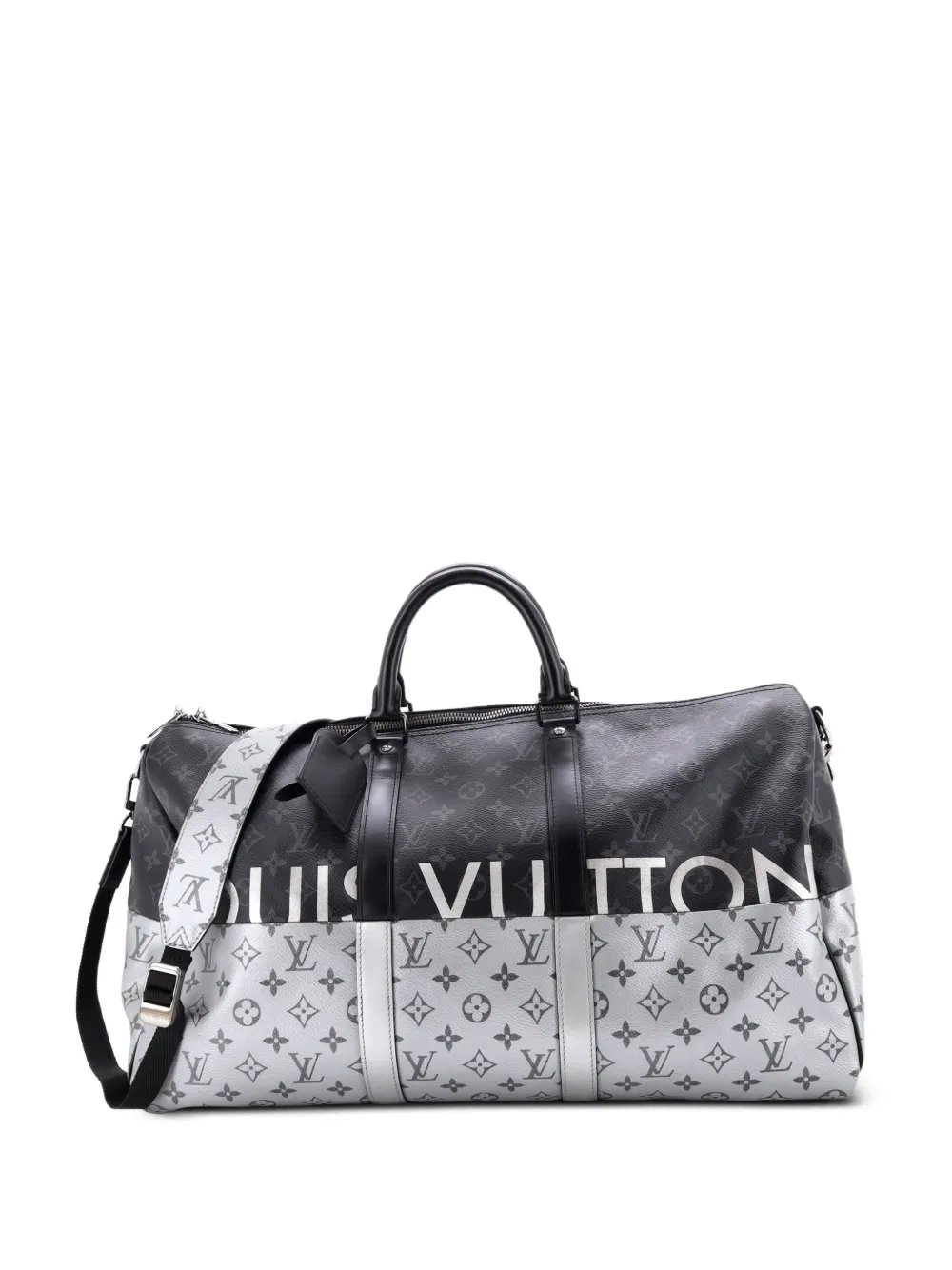 Louis Vuitton Pre-Owned Borsa da viaggio Keepall Bandouliere 50 in tela Monogram Eclipse - Nero
