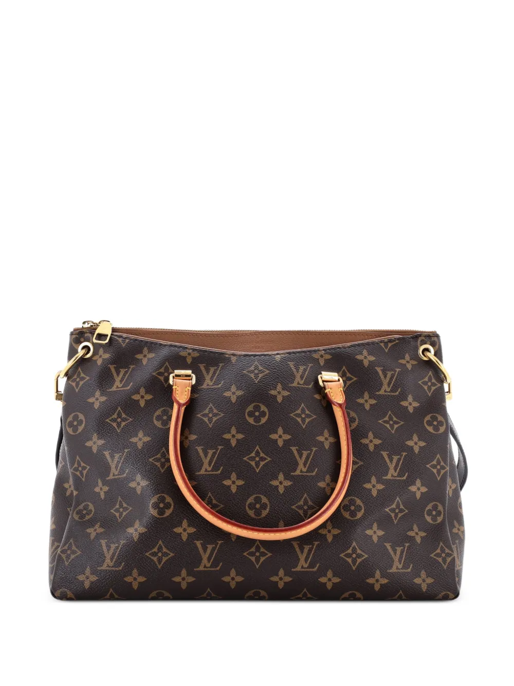 Louis Vuitton Pre-Owned Borsa tote Pallas in pelle e tela con monogramma e tracolla - Marrone