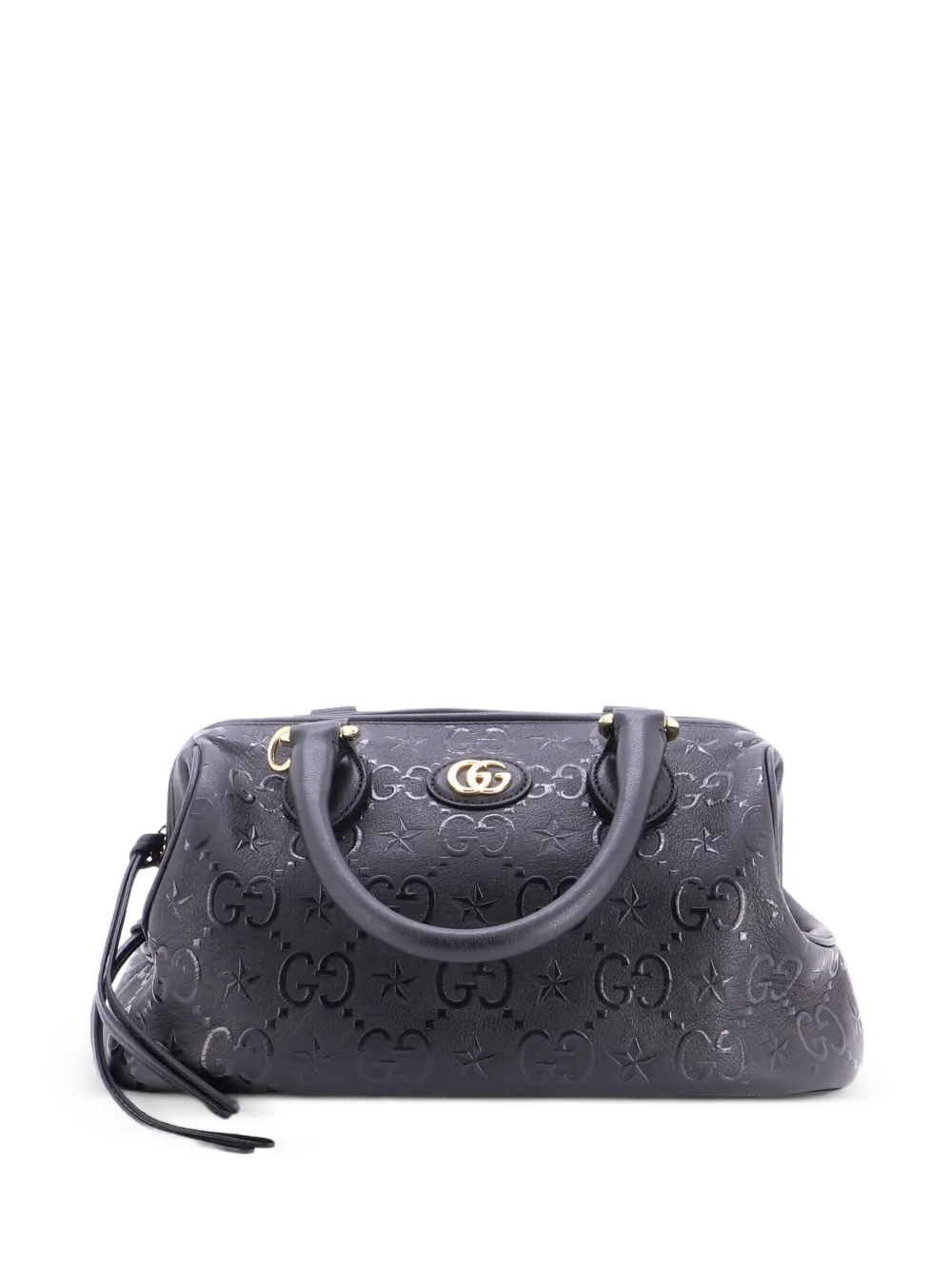 Gucci Pre-Owned Borsa a spalla GG piccola in pelle goffrata - Nero