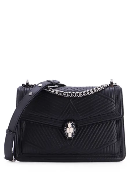 Bvlgari Pre-Owned bolsa crossbody Serpenti Forever pequeña de piel capitonada