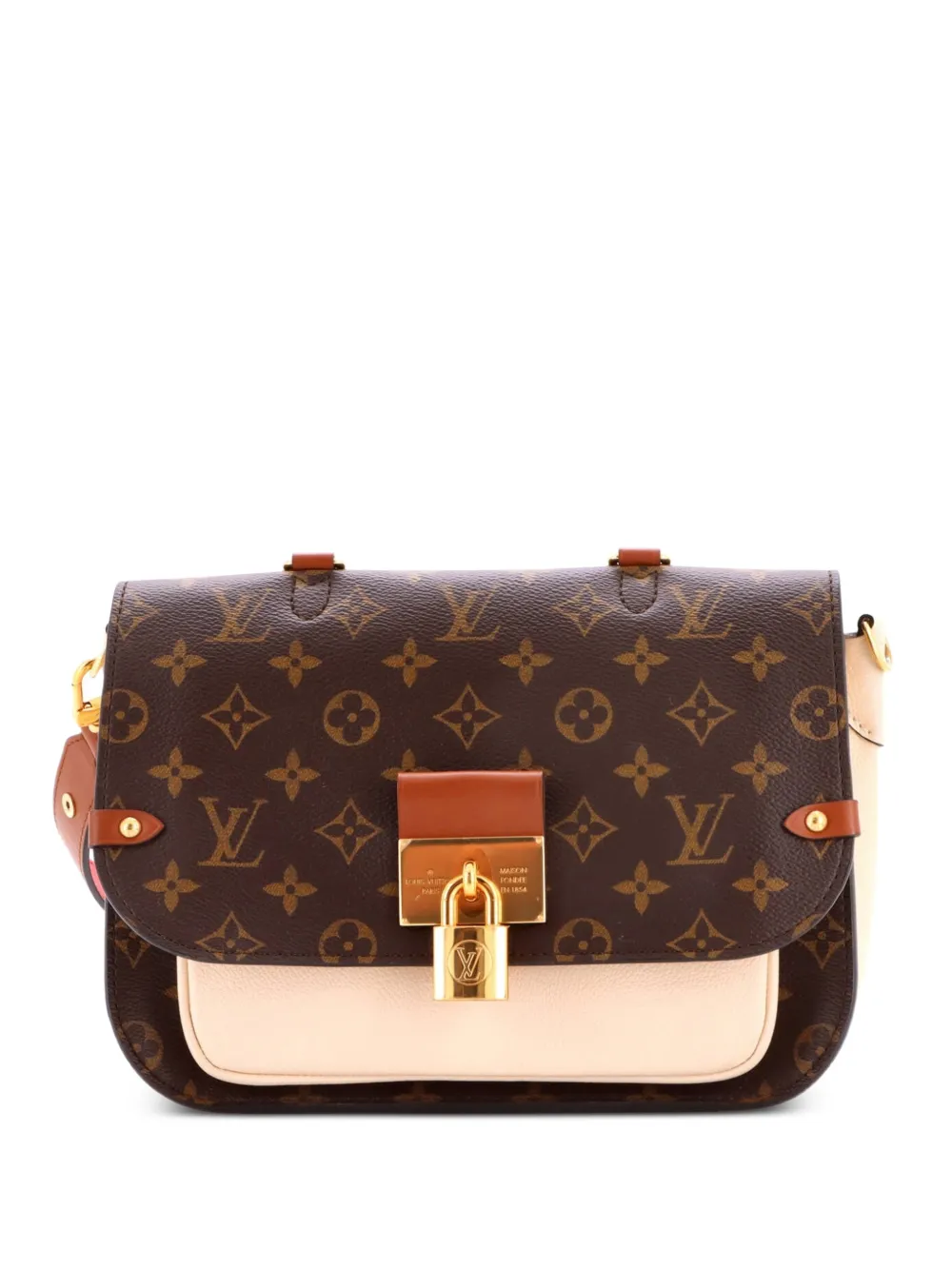 Louis Vuitton Pre-Owned Borsa a mano Vaugirard in pelle e tela con monogramma - Marrone